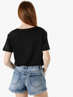 The People Rep T-shirt donna in cotone con stampa - nero