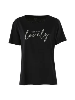 The People Rep T-shirt donna in cotone con stampa - nero