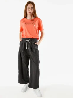 The People Rep T-shirt donna in cotone con stampa - arancione