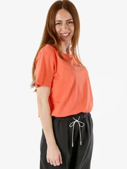 The People Rep T-shirt donna in cotone con stampa - arancione