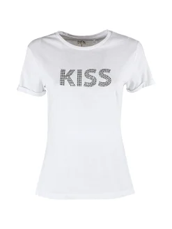 The People Rep T-shirt donna in cotone con borchie