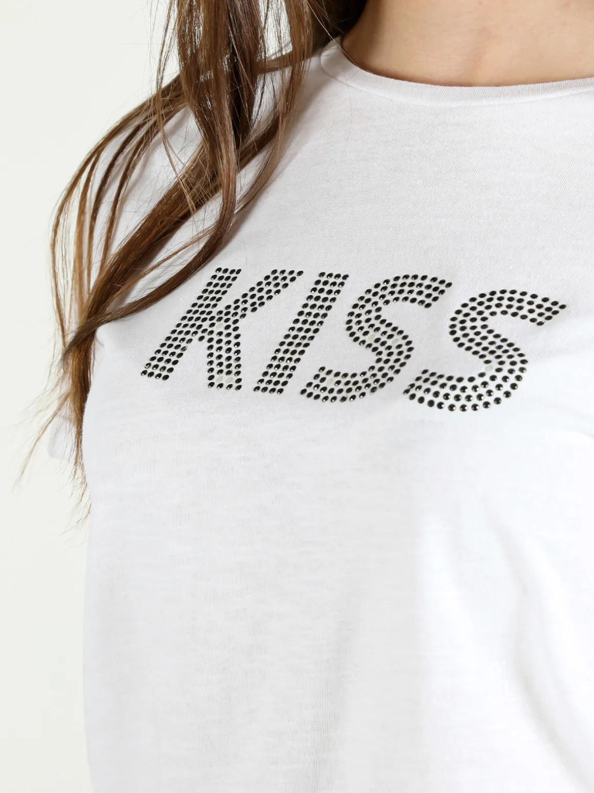 The People Rep T-shirt donna in cotone con scollo a V e stampa scritta