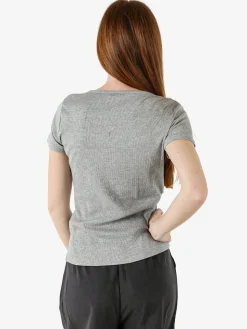 The People Rep T-shirt donna in cotone con scollo a V e stampa scritta