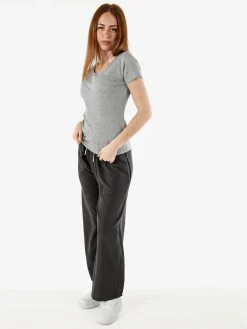 The People Rep T-shirt donna in cotone a costine - grigio