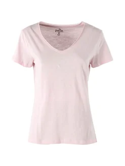The People Rep T-shirt donna in cotone con scollo a V - rosa