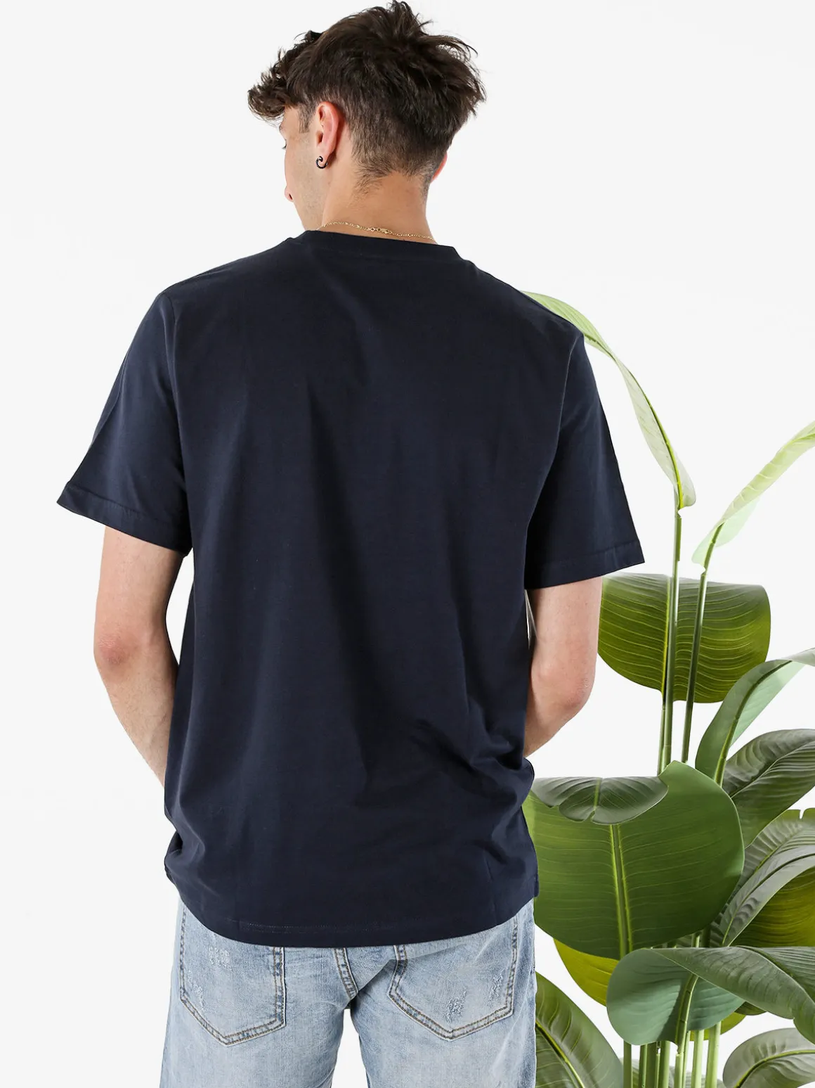 The People Rep T-shirt girocollo da uomo in cotone - blu scuro