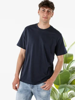 The People Rep T-shirt girocollo da uomo in cotone - blu scuro