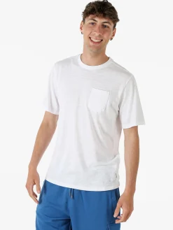 The People Rep T-shirt in cotone da uomo con taschino - bianco