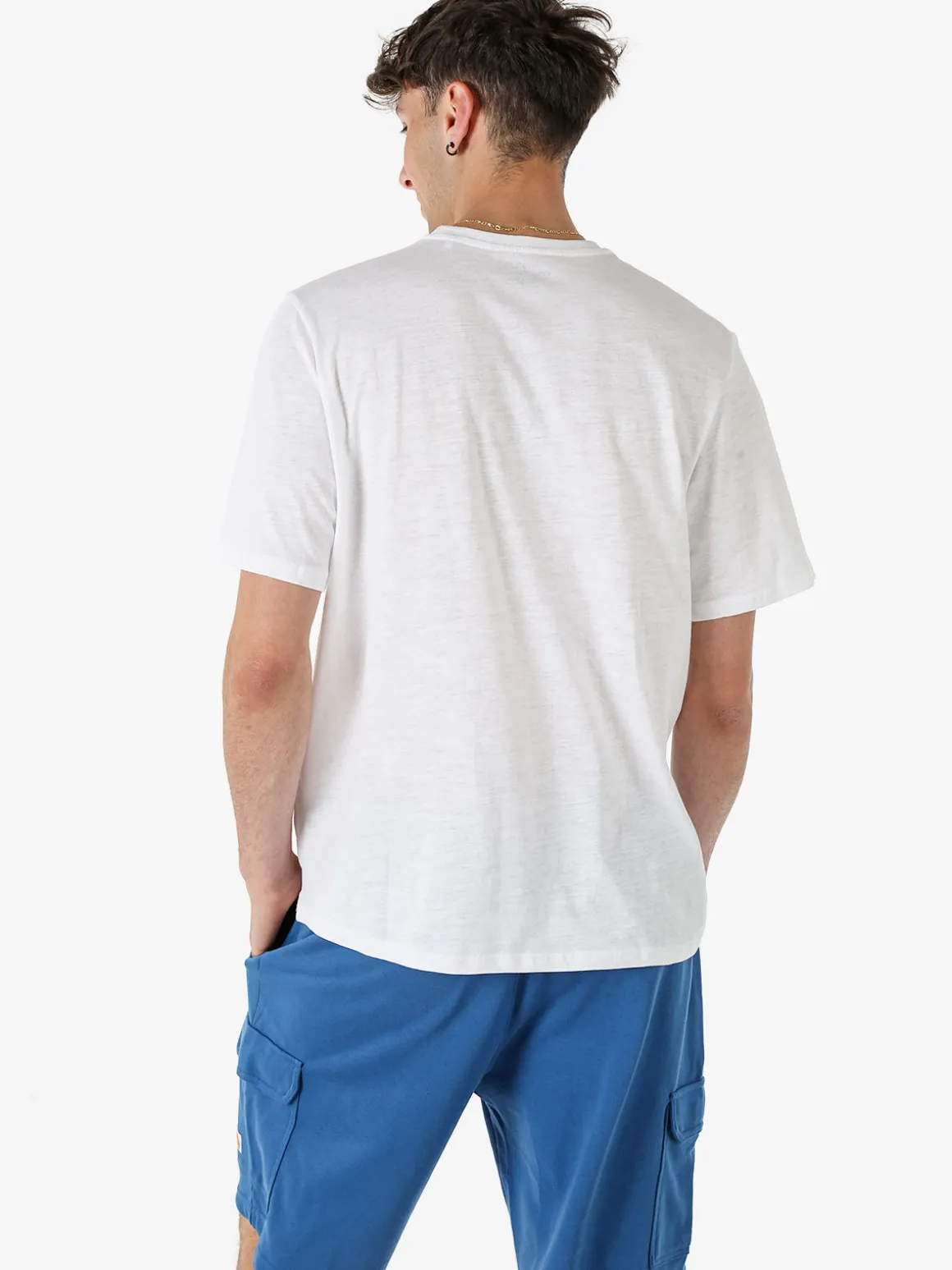 The People Rep T-shirt in cotone da uomo con taschino - bianco