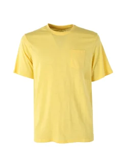 The People Rep T-shirt in cotone da uomo con taschino - giallo