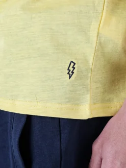 The People Rep T-shirt in cotone da uomo con taschino - giallo