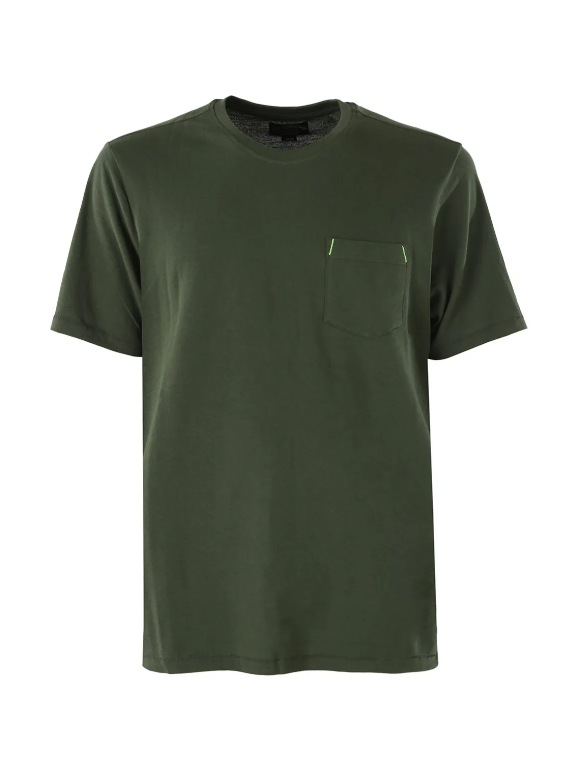 The People Rep T-shirt in cotone da uomo con taschino frontale - militare