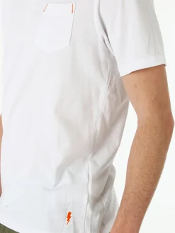 The People Rep T-shirt in cotone da uomo con taschino frontale - bianco