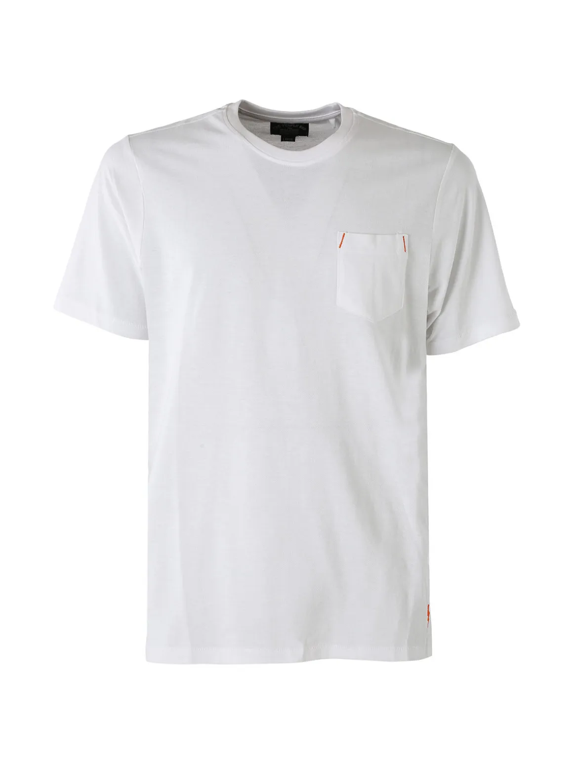 The People Rep T-shirt in cotone da uomo con taschino frontale - bianco