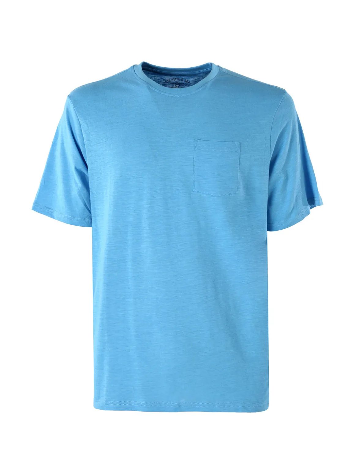 The People Rep T-shirt in cotone da uomo con taschino - turchese