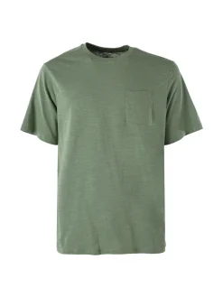 The People Rep T-shirt in cotone da uomo con taschino - verde