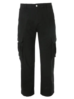 Tony Backer Pantaloni cargo da uomo a gamba dritta - nero