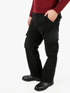 Tony Backer Pantaloni cargo da uomo a gamba dritta - nero