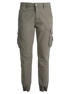 Tony Backer Pantaloni cargo da uomo in cotone con polsini