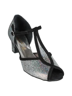 Top Dance Shoes Scarpe da ballo donna in pelle con puntale aperto