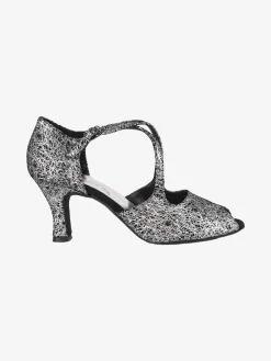 Top Dance Shoes Scarpe da ballo donna in pelle con tacco e puntale aperto
