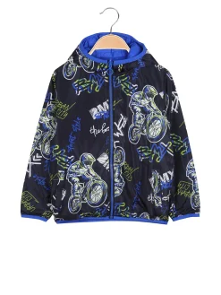 Top Style Giubbino 100 grammi da bambino reversibile con cappuccio e zip - blu