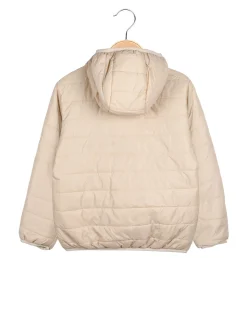 Top Style Giubbino 100 grammi da bambino reversibile con cappuccio e zip - beige