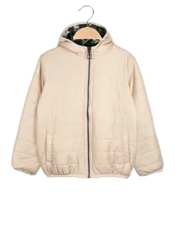 Top Style Giubbino 100 grammi da bambino reversibile con cappuccio e zip - beige