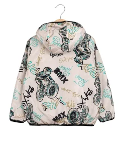 Top Style Giubbino 100 grammi da bambino reversibile con cappuccio e zip - nero