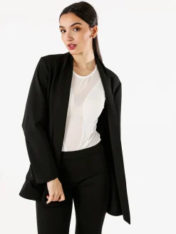 Top Trendy Blazer donna aperto - nero