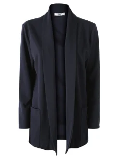 Top Trendy Blazer donna aperto - blu scuro