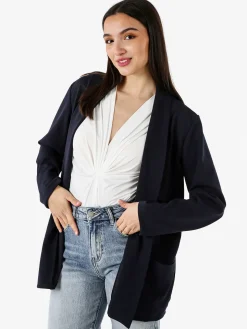 Top Trendy Blazer donna aperto - blu scuro