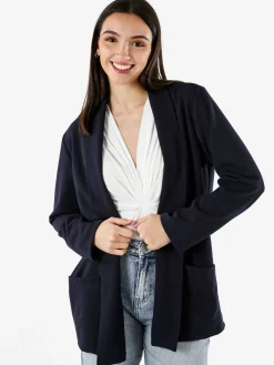 Top Trendy Blazer donna aperto - blu scuro