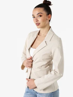 Top Trendy Blazer donna mono bottone - beige