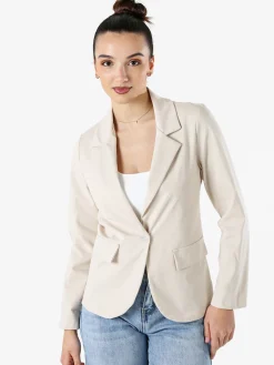 Top Trendy Blazer donna mono bottone - beige