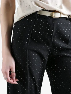 Top Trendy Pantaloni donna a gamba larga con strass
