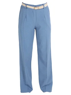 Top Trendy Pantaloni donna a gamba larga con strass