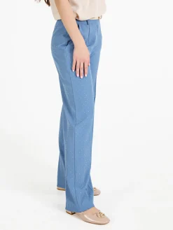 Top Trendy Pantaloni donna a gamba larga con strass