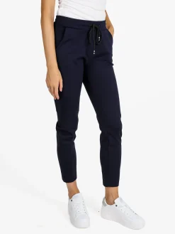 Top Trendy Pantaloni donna jogger con coulisse - blu scuro