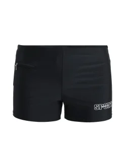 Trendy Boy Boxer parigamba uomo da mare con taschino - nero