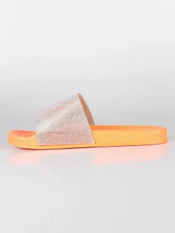 Trendy Too Ciabatte fluo con strass