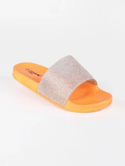 Trendy Too Ciabatte fluo con strass