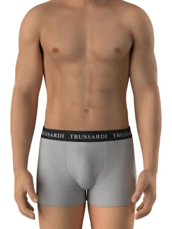Trussardi Confezione da 2 boxer uomo in cotone - grigio