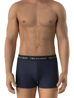 Trussardi Confezione da 2 boxer uomo in cotone - blu scuro