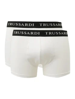 Trussardi Confezione da 2 boxer uomo in cotone - bianco