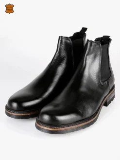 Tusichevali Stivaletti chelsea in pelle nero
