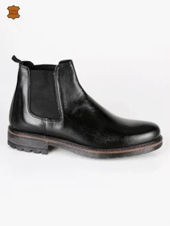 Tusichevali Stivaletti chelsea in pelle nero