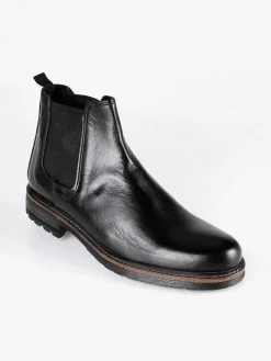Tusichevali Stivaletti chelsea in pelle nero