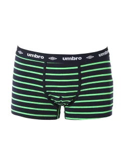 Umbro Boxer da uomo rigati in cotone elasticizzato - verde