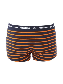 Umbro Boxer da uomo rigati in cotone elasticizzato - arancione